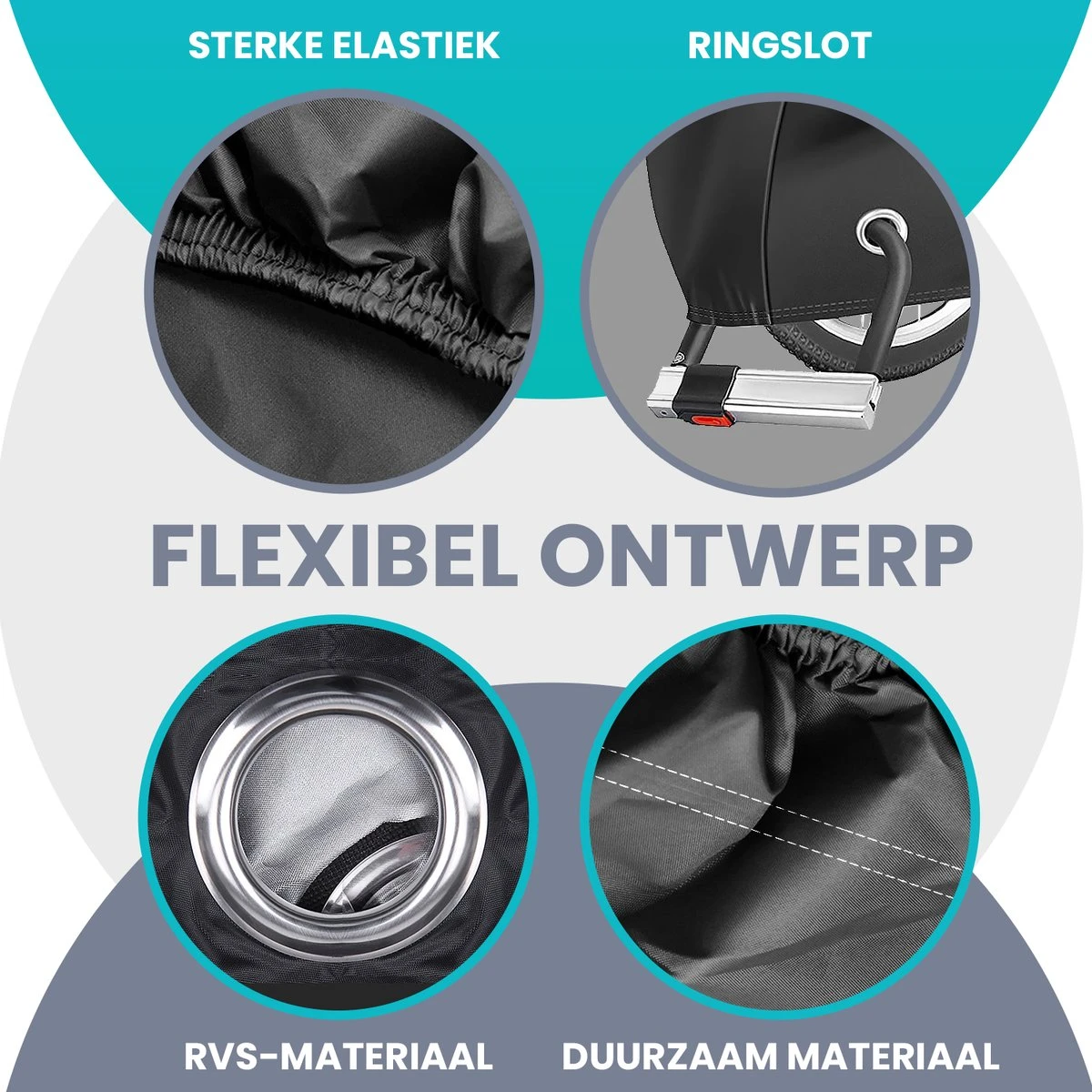 Merkloos Fietshoes Voor 1/2 Fietsen - Luxe Fiets Hoes - Waterdicht 210D Polyester Zwart - Inclusief Opbergzak 3 Merkloos Fietshoes Voor 1/2 Fietsen - Luxe Fiets Hoes - Waterdicht 210D Polyester Zwart - Inclusief Opbergzak - Afbeelding 3