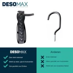 Fiets Ophangsysteem Ophangbeugel En Muurbeugel DesoMax® Muurhaak - Muurbevestiging Voor Met De Wiel Aan De Muur - Wandhouder - Fietshaak -Fietsen Kortingswinkel 1200x1200 868