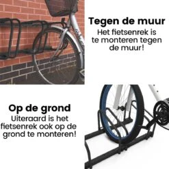 Alora Fietsenrek Voor 6 Fietsen Zwart- Met Muurbevestiging - Fietsen Rek -Fietsen Kortingswinkel 1200x1200 876