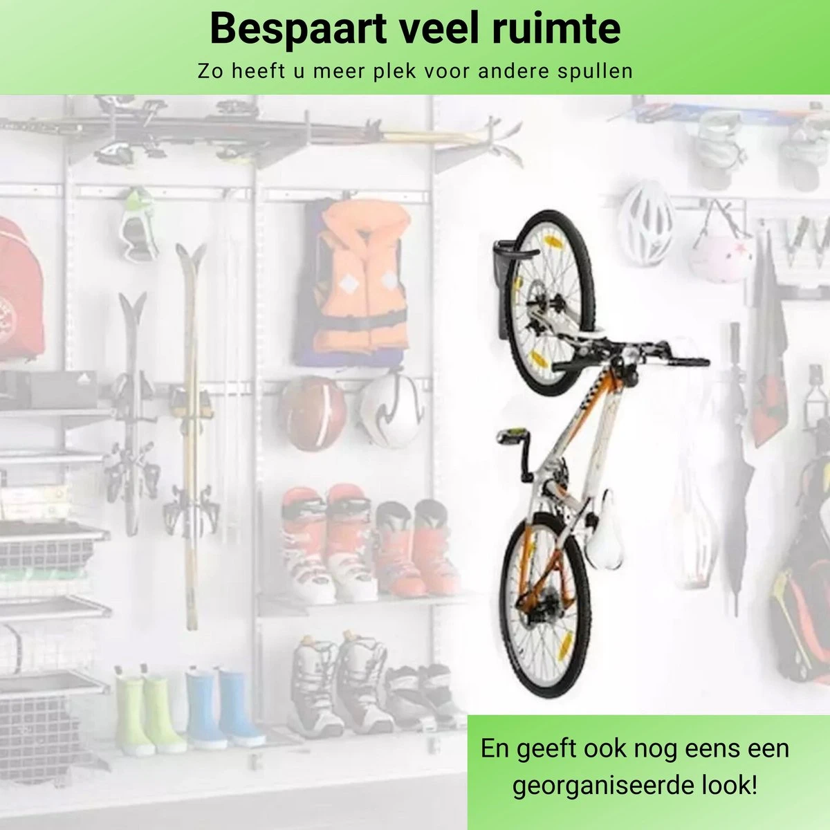 Merkloos Fiets Ophangsysteem -fietshaak- Muurbeugel Fiets- Ophangbeugel Fiets-Fietsbeugel Muur- Geschikt Voor Mountainbikes En Racefietsen- Max 30 Kg- Incl. Montagemateriaal Met Potlood- Geschikt Voor Stevige/gladde Muur 5 Merkloos Fiets Ophangsysteem -fietshaak- Muurbeugel Fiets- Ophangbeugel Fiets-Fietsbeugel Muur- Geschikt Voor Mountainbikes En Racefietsen- Max 30 Kg- Incl. Montagemateriaal Met Potlood- Geschikt Voor Stevige/gladde Muur - Afbeelding 5