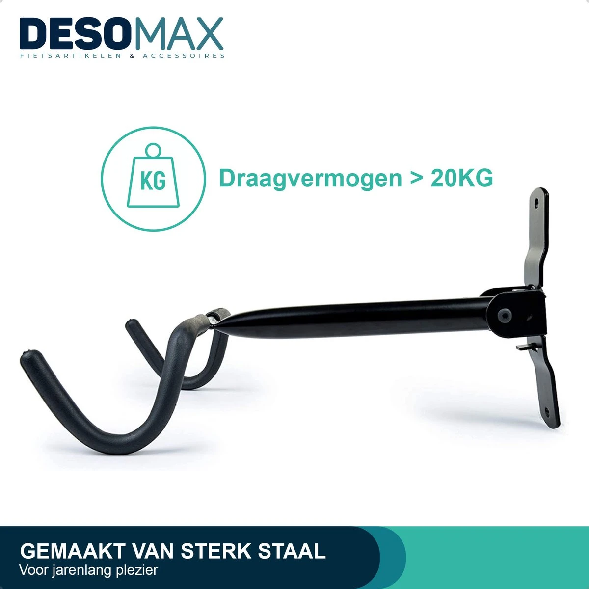 Fiets Ophangsysteem Ophangbeugel En Muurbeugel DesoMax® Muurhaak - Muurbevestiging Voor Het Frame - Wandhouder 4 Fiets Ophangsysteem Ophangbeugel En Muurbeugel DesoMax® Muurhaak - Muurbevestiging Voor Het Frame - Wandhouder - Afbeelding 4