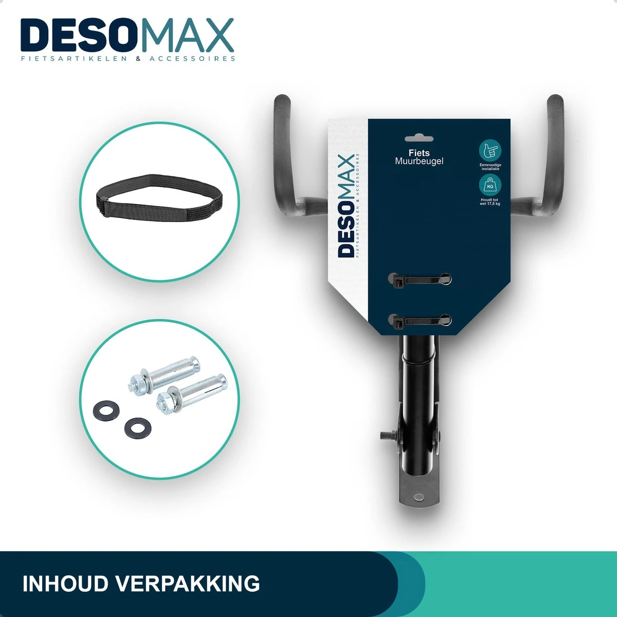 Fiets Ophangsysteem Ophangbeugel En Muurbeugel DesoMax® Muurhaak - Muurbevestiging Voor Het Frame - Wandhouder 7 Fiets Ophangsysteem Ophangbeugel En Muurbeugel DesoMax® Muurhaak - Muurbevestiging Voor Het Frame - Wandhouder - Afbeelding 7