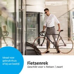 IVOL Fietsenrek 4 Fietsen 100 Cm PRO - Fietsenstandaard - Fiets Standaard - Zwart -Fietsen Kortingswinkel 1200x1200 887