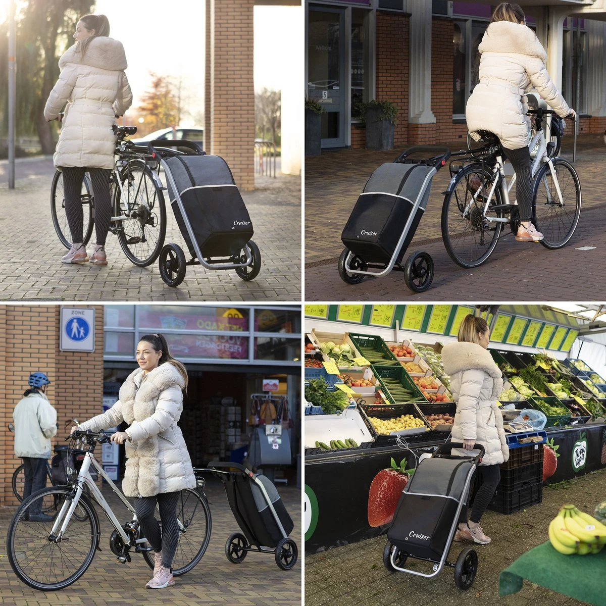 Shoppingcruiser 2 In 1 Boodschappentrolley Voor Achter De Fiets - Fietskar - Robuuste Boodschappenwagen - Allround Bagagekar 3 Shoppingcruiser 2 In 1 Boodschappentrolley Voor Achter De Fiets - Fietskar - Robuuste Boodschappenwagen - Allround Bagagekar - Afbeelding 3