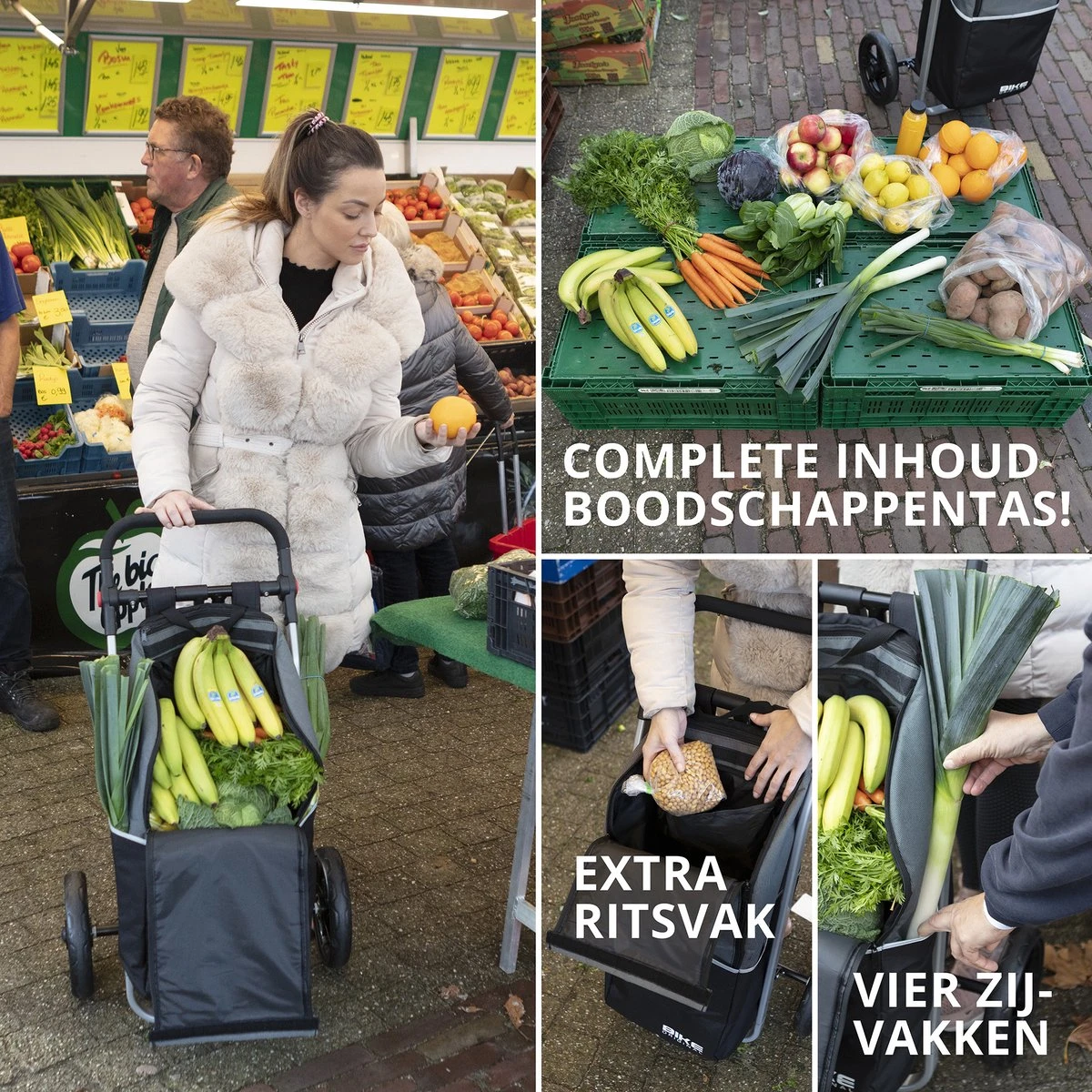 Shoppingcruiser 2 In 1 Boodschappentrolley Voor Achter De Fiets - Fietskar - Robuuste Boodschappenwagen - Allround Bagagekar 10 Shoppingcruiser 2 In 1 Boodschappentrolley Voor Achter De Fiets - Fietskar - Robuuste Boodschappenwagen - Allround Bagagekar - Afbeelding 10