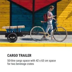 Klarfit Cargo Bull Aanhangwagen - Bagagefietskar - Fietsaanhanger - 50 Liter Laadruimte - 16" Luchtbanden - Voor Max. 40 Kg Lading -Fietsen Kortingswinkel 1200x1200 944