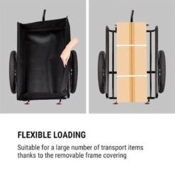 Klarfit Cargo Bull Aanhangwagen - Bagagefietskar - Fietsaanhanger - 50 Liter Laadruimte - 16" Luchtbanden - Voor Max. 40 Kg Lading -Fietsen Kortingswinkel 1200x1200 945