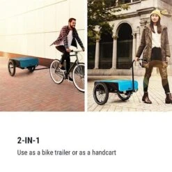 Klarfit Cargo Bull Aanhangwagen - Bagagefietskar - Fietsaanhanger - 50 Liter Laadruimte - 16" Luchtbanden - Voor Max. 40 Kg Lading -Fietsen Kortingswinkel 1200x1200 946