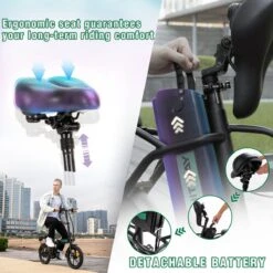 Hitway BK5 Elektrische Fiets | Opvouwbare E-bike | 16 Inch | Hitway BK5 250W Motor | Zwart -Fietsen Kortingswinkel 1200x1200 993