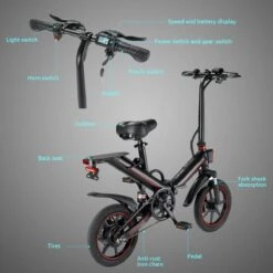OUXI - V5 - 16 Inch - Elektrische Fiets - E Bike - Elektrische Vouwfiets - APP IOS/ Android - 500W Motor - 15Ah Lithuim Ion Batterij - Zwart -Fietsen Kortingswinkel 1200x1200 999