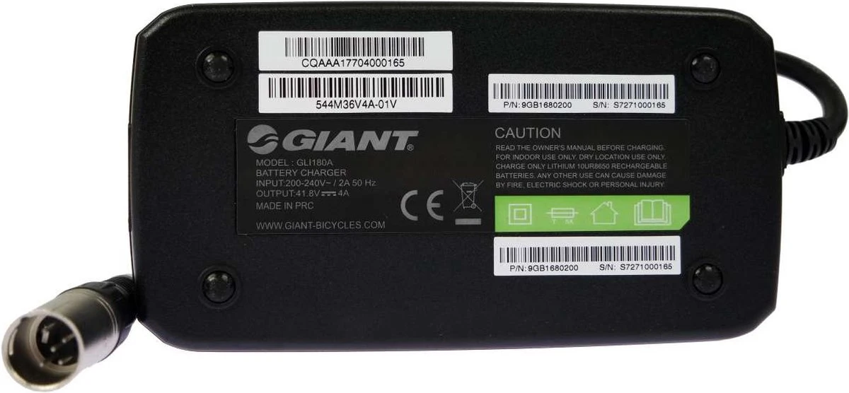 Giant - Elektrische Fietsoplader - 36V - 4A - 5-pins 3 Giant - Elektrische Fietsoplader - 36V - 4A - 5-pins - Afbeelding 3