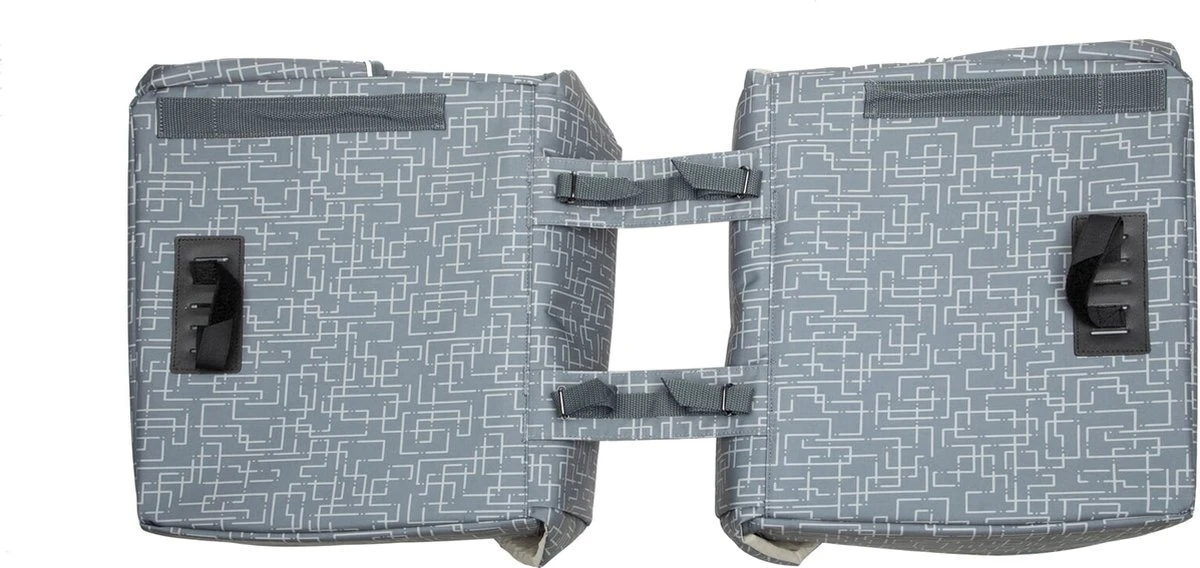 New Looxs Ivy Mondi Joy Dubbele Fietstas - 38 Liter - Grijs 7 New Looxs Ivy Mondi Joy Dubbele Fietstas - 38 Liter - Grijs - Afbeelding 7