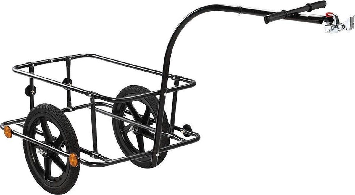 Monzana Fietskar Aanhanger - Met 90L Kunststof Kuip Koppeling – Zwart 2 Monzana Fietskar Aanhanger - Met 90L Kunststof Kuip Koppeling – Zwart - Afbeelding 2