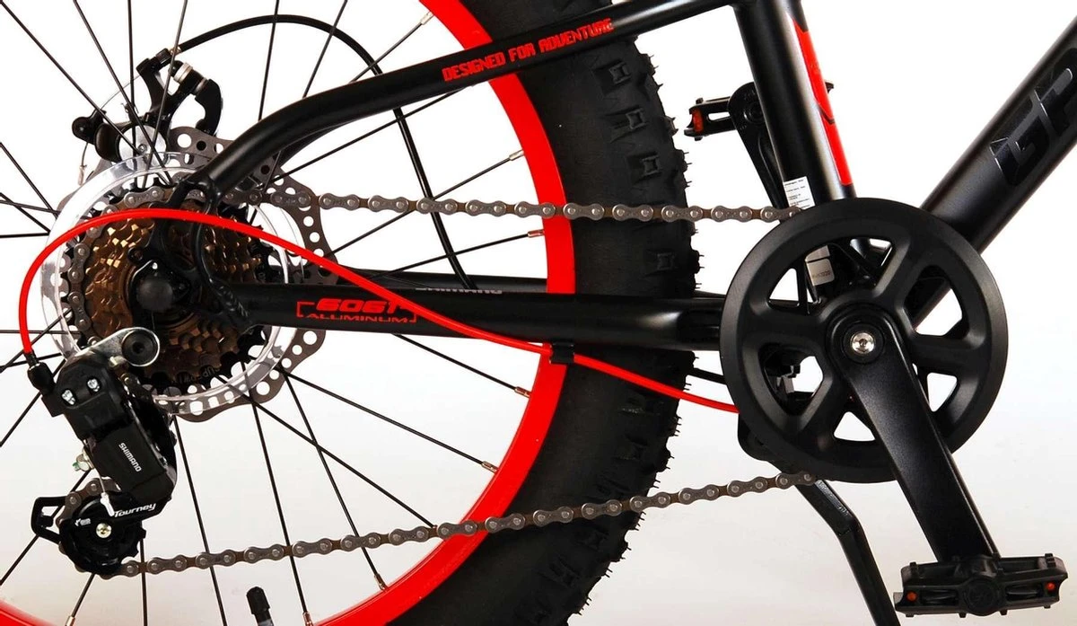 Volare Gradient Kinderfiets – Jongens – 20 Inch – Zwart Oranje Rood – 6 Speed – Prime Collection 10 Volare Gradient Kinderfiets – Jongens – 20 Inch – Zwart Oranje Rood – 6 Speed – Prime Collection - Afbeelding 10