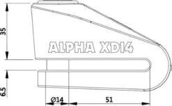 Oxford XA14 Alarm Schijfremslot ART 4 - Geel -Fietsen Kortingswinkel 1200x738 1
