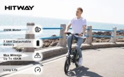 HITWAY E Bike Elektrische Fiets Vouwfiets, 36V/8.4Ah Batterij, 250W Motor, 25km/h, 35-70km, 16" City EBike Voor Heren En Dames -Fietsen Kortingswinkel 1200x742 19