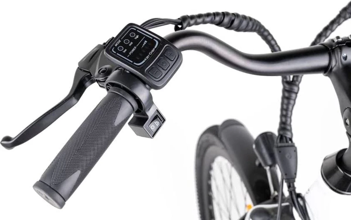 Myatu E-Bike Voor Heren En Dames Lage Instap Met 45 Cm Aluminium Frame, 6 Versnellingen, 250 Wh Afneembare Lithium Batterij 40-80 Km Range, Trekking Ebike Met 1.95 X 26 Inch Wiel (Zwart, Urban) 6 Myatu E-Bike Voor Heren En Dames Lage Instap Met 45 Cm Aluminium Frame, 6 Versnellingen, 250 Wh Afneembare Lithium Batterij 40-80 Km Range, Trekking Ebike Met 1.95 X 26 Inch Wiel (Zwart, Urban) - Afbeelding 6