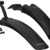 Dunlop 2x Spatbord Fiets/ Mountainbike - 24/ 26" - Verstelbaar - Met Bevestigingsmateriaal - Zwart