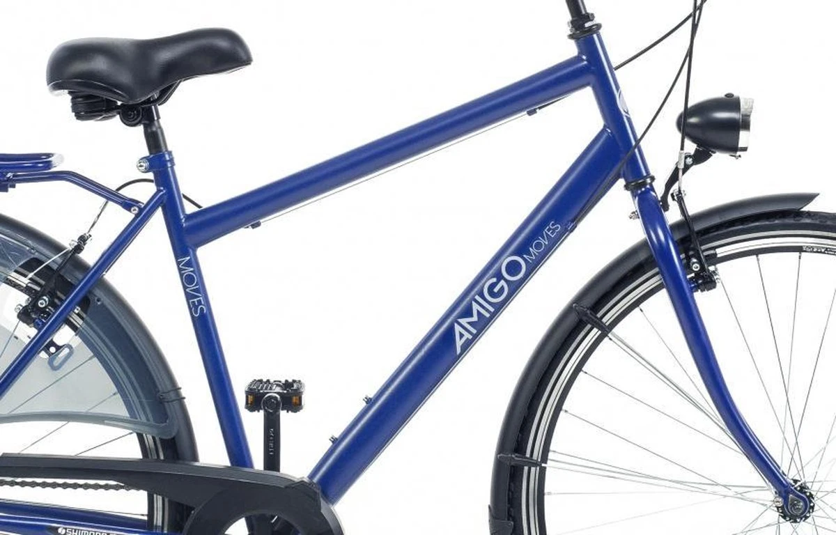 Amigo Moves - Stadsfiets 28 Inch - Herenfiets Met 6 Versnellingen - Matblauw 4 Amigo Moves - Stadsfiets 28 Inch - Herenfiets Met 6 Versnellingen - Matblauw - Afbeelding 4