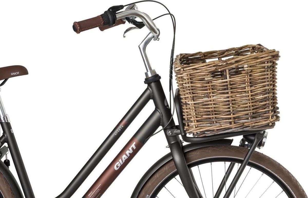 Fastrider Zeno Rotan Fietsmand - Bruin - 26L - Handgemaakt 2 Fastrider Zeno Rotan Fietsmand - Bruin - 26L - Handgemaakt - Afbeelding 2