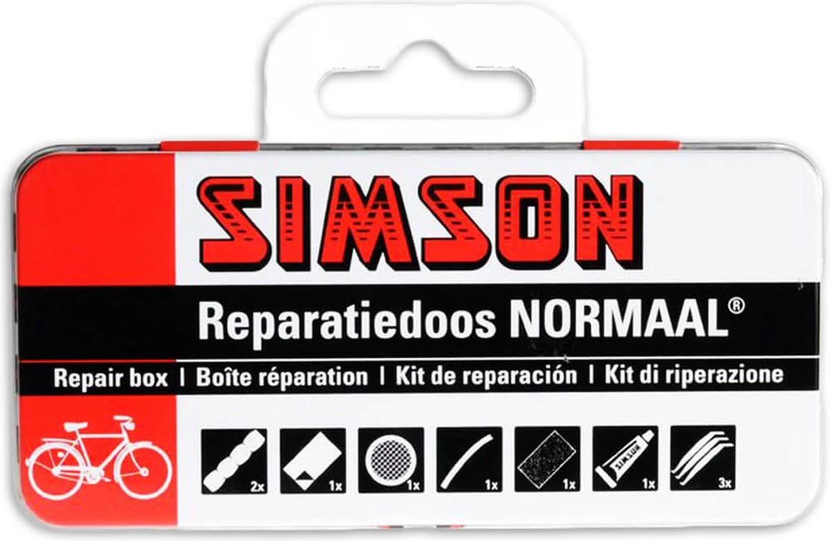 Simson Bandenreparatieset - Bandenplakset Compleet - Type Normaal T.b.v. Fiets - 7 Delig 2 Simson Bandenreparatieset - Bandenplakset Compleet - Type Normaal T.b.v. Fiets - 7 Delig - Afbeelding 2