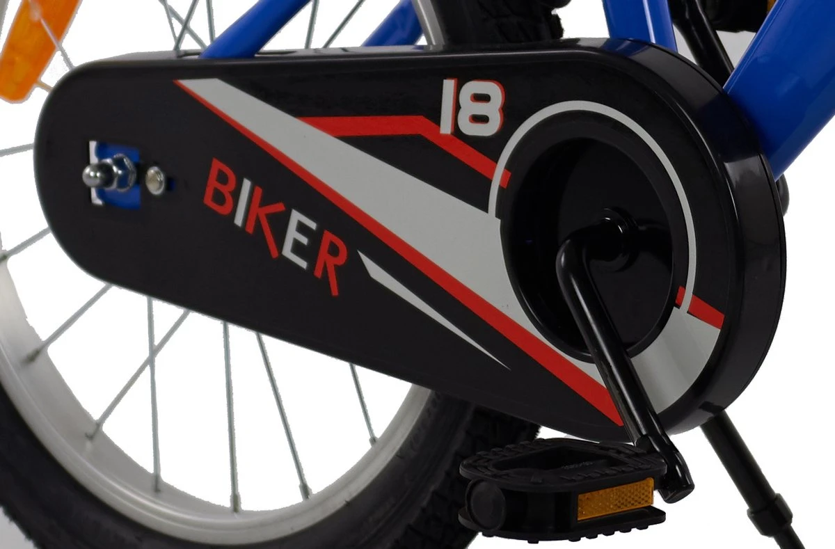 2Cycle Biker Kinderfiets - 18 Inch - Blauw - Jongensfiets 6 2Cycle Biker Kinderfiets - 18 Inch - Blauw - Jongensfiets - Afbeelding 6