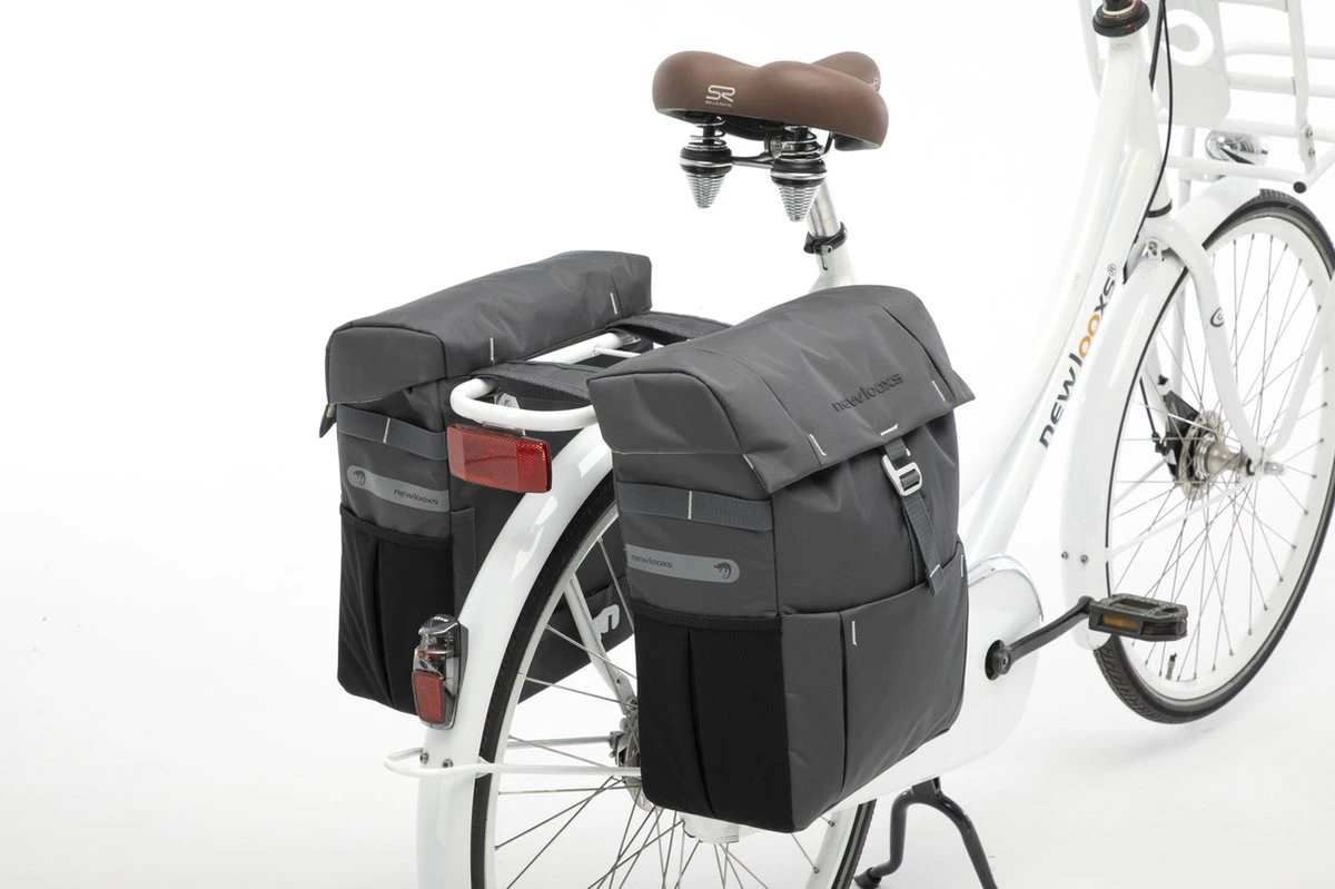 New Looxs Vigo Double Dubbele Fietstas - 37 Liter - Grijs 9 New Looxs Vigo Double Dubbele Fietstas - 37 Liter - Grijs - Afbeelding 9