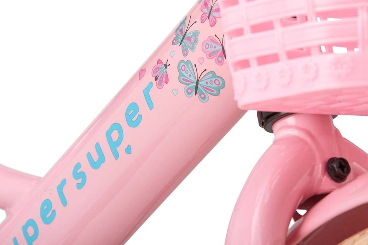 Supersuper Little Miss - Kinderfiets - Meisjesfiets - 14 Inch - Roze 7 Supersuper Little Miss - Kinderfiets - Meisjesfiets - 14 Inch - Roze - Afbeelding 7