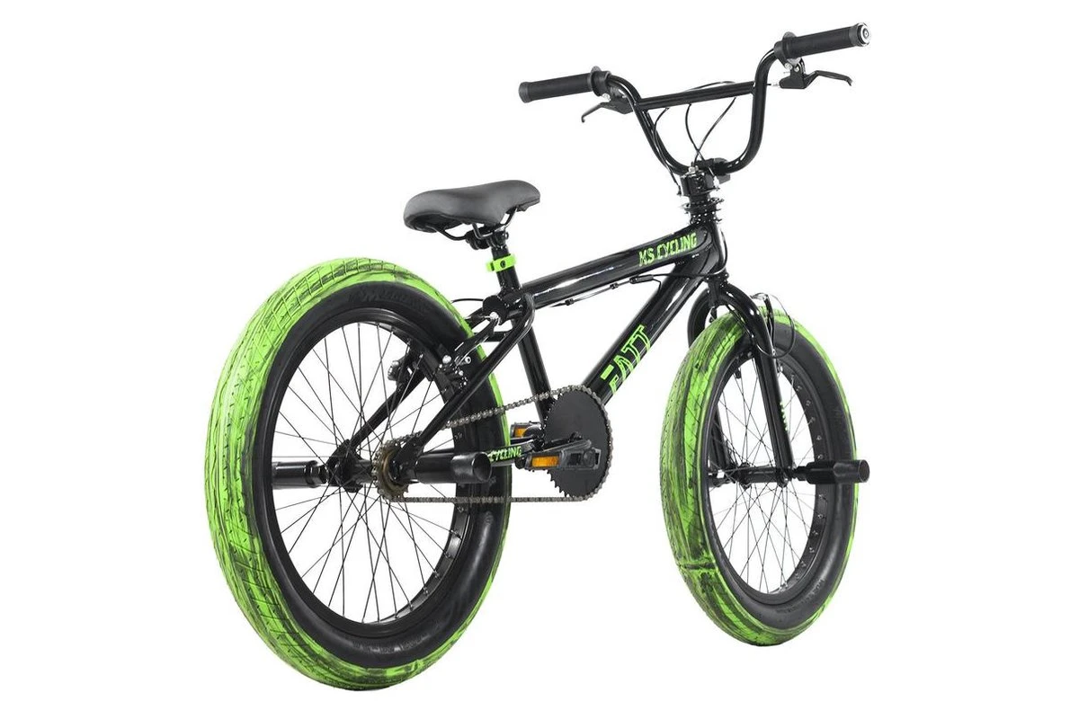 Ks Cycling Fiets BMX Freestyle 20'' Fatt Zwart-groen - 25 Cm 2 Ks Cycling Fiets BMX Freestyle 20'' Fatt Zwart-groen - 25 Cm - Afbeelding 2