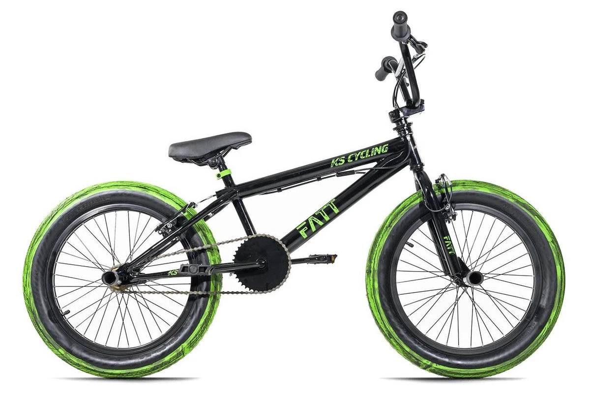 Ks Cycling Fiets BMX Freestyle 20'' Fatt Zwart-groen - 25 Cm 3 Ks Cycling Fiets BMX Freestyle 20'' Fatt Zwart-groen - 25 Cm - Afbeelding 3