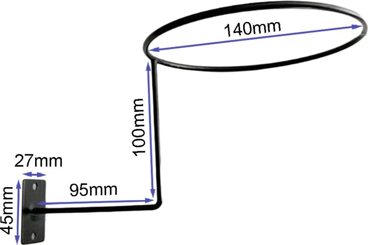 Robuuste Muurbeugel Voor Het Veilig Opbergen Van Uw Helm - Monteerbare Helmhouder Voor Motor-, Fiets- En Sportieve Helmen 2 Robuuste Muurbeugel Voor Het Veilig Opbergen Van Uw Helm - Monteerbare Helmhouder Voor Motor-, Fiets- En Sportieve Helmen - Afbeelding 2