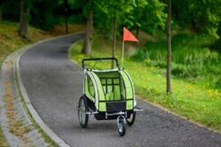 Fietkar - 2 Kinderen - Met Schokbreker - Lime -Fietsen Kortingswinkel 1200x801 19