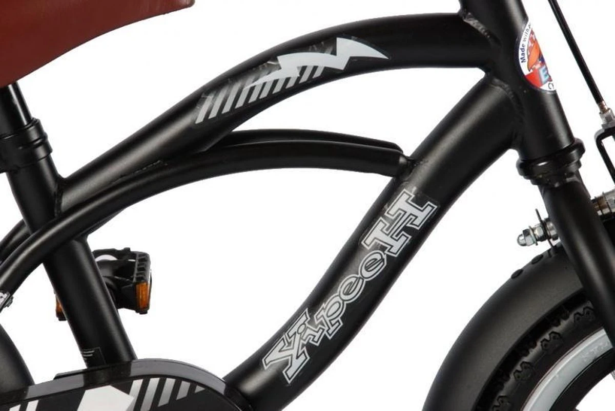 Volare Black Cruiser Kinderfiets - Jongens - 14 Inch - Zwart - 95% Afgemonteerd 11 Volare Black Cruiser Kinderfiets - Jongens - 14 Inch - Zwart - 95% Afgemonteerd - Afbeelding 11