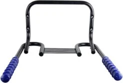 Merkloos Decopatent® Fiets Ophangsysteem Voor 2 Fietsen - Fietsenrek - Legplank Voor Helm - Fietshaak - Muurbeugel Fiets - Wandmontage -Fietsen Kortingswinkel 1200x805 1