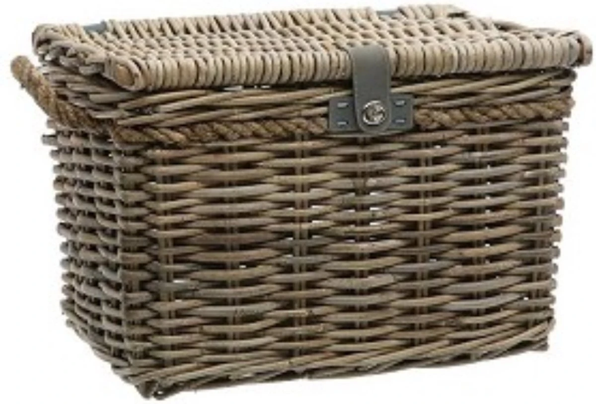 New Looxs Melbourne Medium Fietsmand Voordrager - 24 Liter - Rotan - Grijs 6 New Looxs Melbourne Medium Fietsmand Voordrager - 24 Liter - Rotan - Grijs - Afbeelding 6