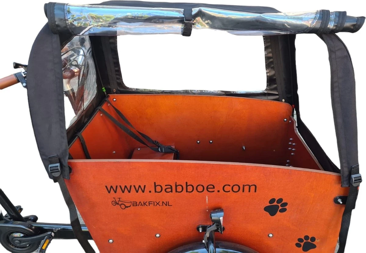 Babboe Big Regentent Bakfietshoes Kleur Zwart Bakfiets Huif (zonder Tentstokken) 3 Babboe Big Regentent Bakfietshoes Kleur Zwart Bakfiets Huif (zonder Tentstokken) - Afbeelding 3