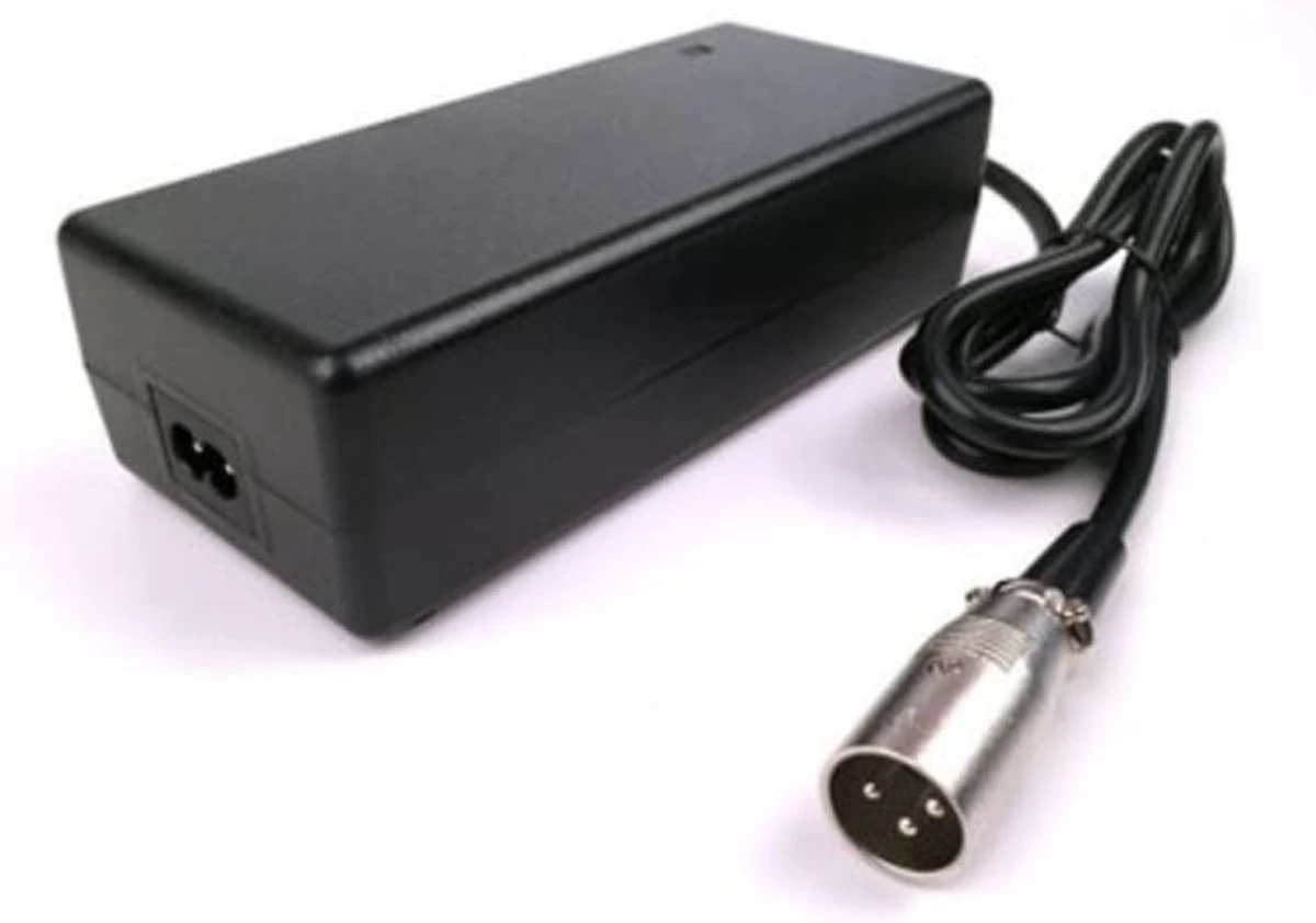 Universele Fietsaccu Lader - Elektrische Fietsoplader - 24V - 2A - Met XLR 3 Pins Stekker 6 Universele Fietsaccu Lader - Elektrische Fietsoplader - 24V - 2A - Met XLR 3 Pins Stekker - Afbeelding 6