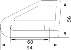 VINZ Baretti Schijfremslot / Motorslot ART4 - Fluor Geel -Fietsen Kortingswinkel 1200x844