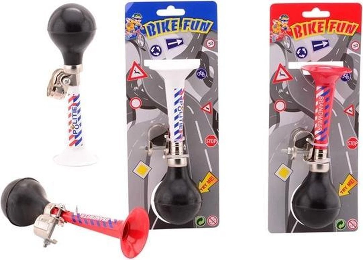 Fietstoeter Bikefun Metaal Brandweer / Politie 3 Fietstoeter Bikefun Metaal Brandweer / Politie - Afbeelding 3