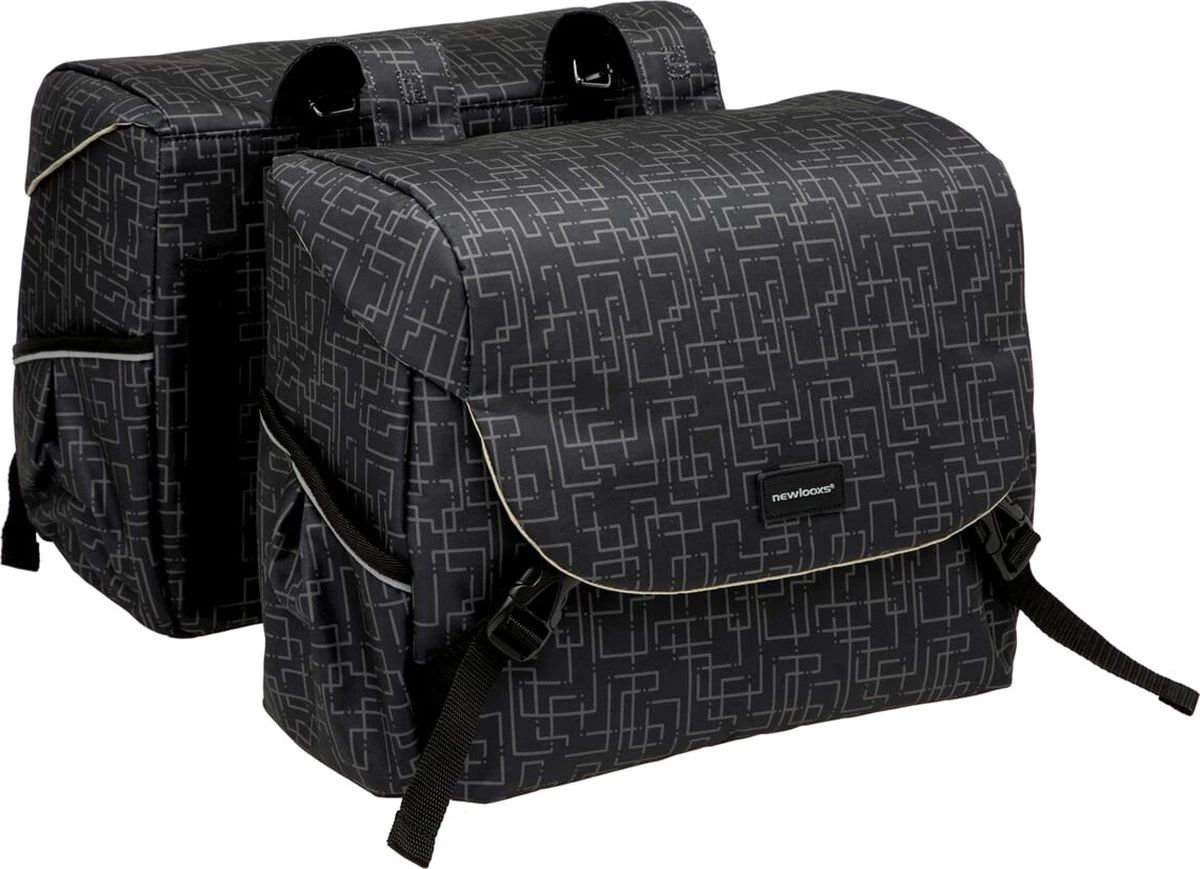 New Looxs Ivy Mondi Joy Dubbele Fietstas - 38 Liter - Grijs 8 New Looxs Ivy Mondi Joy Dubbele Fietstas - 38 Liter - Grijs - Afbeelding 8