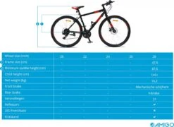 Amigo Control - Mountainbike 28 Inch - Voor Dames En Heren - Met 21 Versnellingen - Zwart/Rood -Fietsen Kortingswinkel 1200x873 14