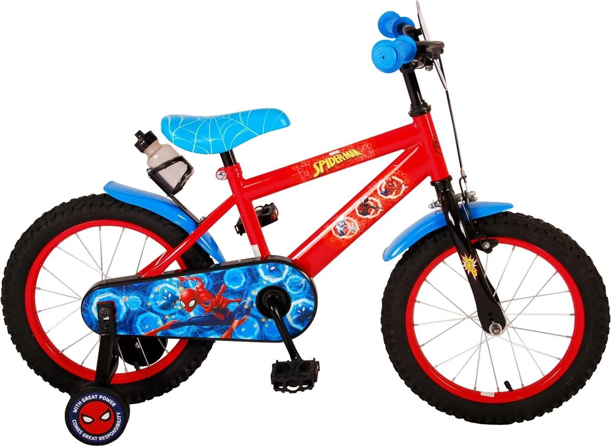 Marvel Spider-Man Kinderfiets - Jongens - 16 Inch - Blauw/Rood 1 Marvel Spider-Man Kinderfiets - Jongens - 16 Inch - Blauw/Rood