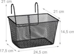 Relaxdays Fietsmand Stuur - Fietsmandje Met Haken - Fiets Mand Voorop - Klein - Metaal - Zwart 11 Relaxdays Fietsmand Stuur - Fietsmandje Met Haken - Fiets Mand Voorop - Klein - Metaal - Zwart -Fietsen Kortingswinkel 1200x879 5
