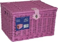 Bakkersmand Roze Medium 41x34x27 Met Deksel 300534