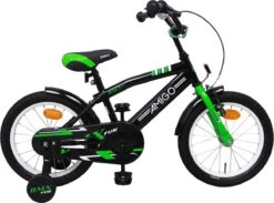 Amigo BMX Fun Jongensfiets - Kinderfiets 16 Inch - Zwart/Groen