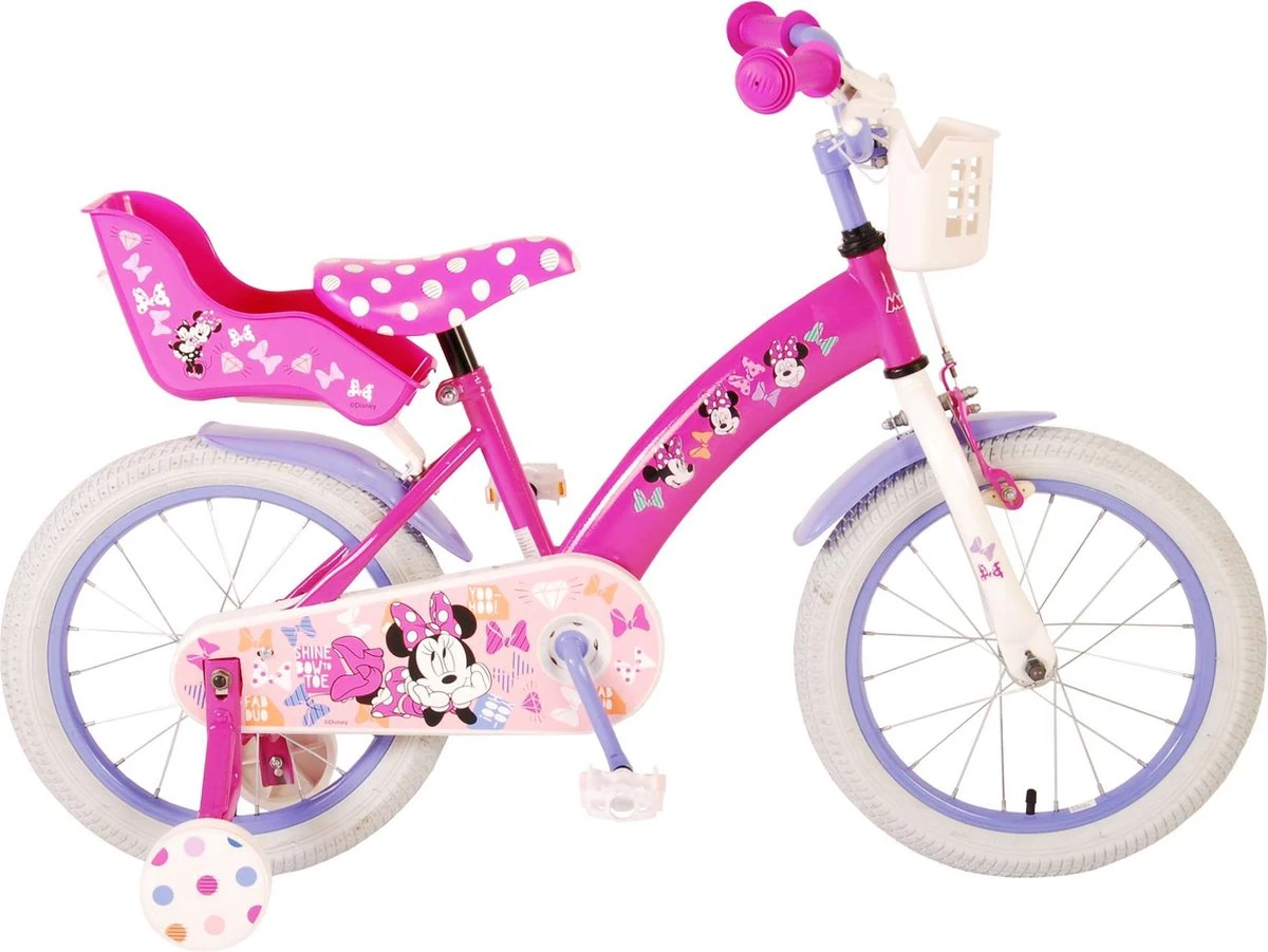 Disney Minnie Cutest Ever! Kinderfiets - Meisjes - 16 Inch - Roze 1 Disney Minnie Cutest Ever! Kinderfiets - Meisjes - 16 Inch - Roze