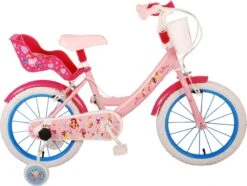 Volare Disney Princess Kinderfiets - Meisjes - 16 Inch - Roze Blauw - Twee Handremmen -Fietsen Kortingswinkel 1200x902 7