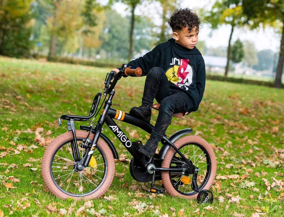 Amigo 2Cool Jongensfiets - Kinderfiets 20 Inch - Matzwart 6 Amigo 2Cool Jongensfiets - Kinderfiets 20 Inch - Matzwart - Afbeelding 6