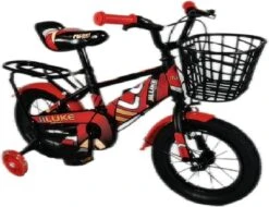 Kinderfiets - 12 Inch Kinderfiets -vanaf 2-4 Jaar Jongens En Meisjes Fietsen - Terugtrap -Rem -Stabilisatoren（2 Zijwieltjes）- Mandje - Achterbank - Rood -Fietsen Kortingswinkel 1200x925 4