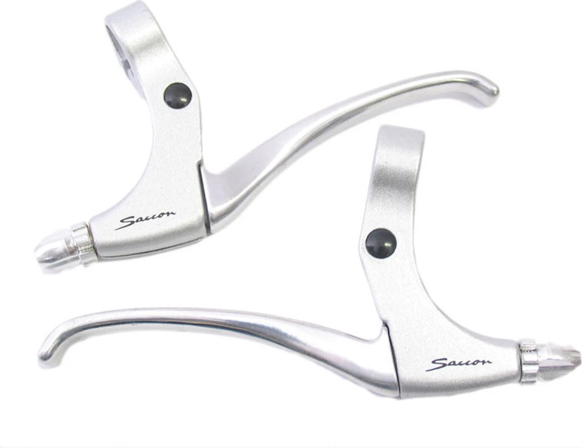 Remgreepset Saccon Voor Rollerbrake - 4 Vingers - Satin / Zilver 1 Remgreepset Saccon Voor Rollerbrake - 4 Vingers - Satin / Zilver